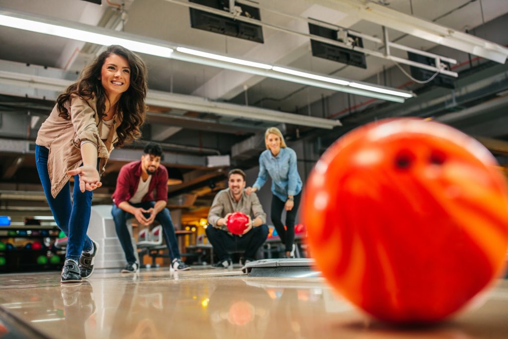woman bowling